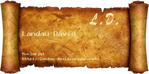 Landau Dávid névjegykártya