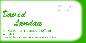 david landau business card
